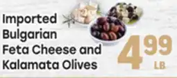 Tony’s Fresh Market Imported Bulgarian Feta Cheese and Kalamata Olives offer