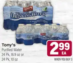 Tony’s Fresh Market Tony's Purified Water offer