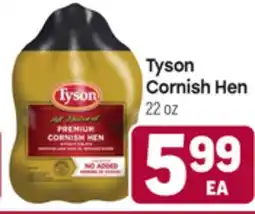 Tony’s Fresh Market Tyson Cornish Hen offer