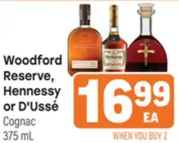 Tony’s Fresh Market Woodford Reserve, Hennessy or D' Ussé Cognac offer