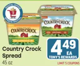 Tony’s Fresh Market Country Crock Spread offer