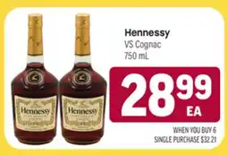 Tony’s Fresh Market Hennessy VS Cognac offer
