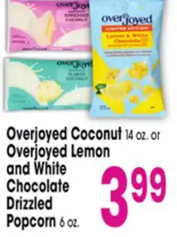 Jewel-Osco Overjoyed Coconut 14 oz. or Overjoyed Lemon and White Chocolate Drizzled Popcorn 6 oz offer