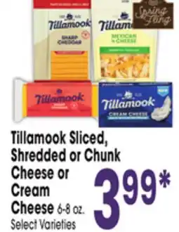 Jewel-Osco Tillamook Sliced, Shredded or Chunk Cheese or Cream Cheese offer