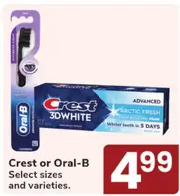 Jewel-Osco Crest or Oral-B offer