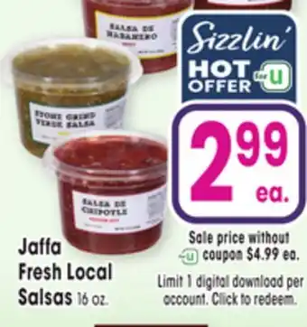 Jewel-Osco Jaffa Fresh Local Salsas offer