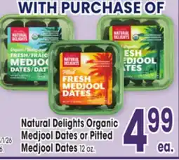 Jewel-Osco Natural Delights Organic Medjool Dates or Pitted Medjool Dates 12 oz offer