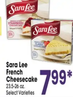 Jewel-Osco Sara Lee French Cheesecake offer