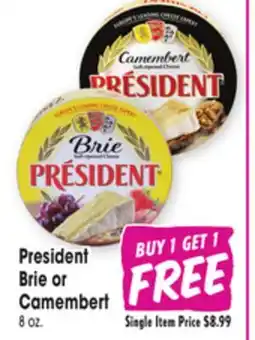 Jewel-Osco President Brie or Camembert offer