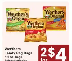 Jewel-Osco Werthers Candy Peg Bags offer