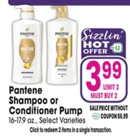 Jewel-Osco Pantene Shampoo or Conditioner Pump offer