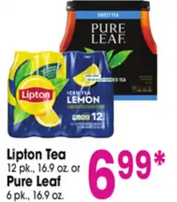 Jewel-Osco Lipton Tea 12 pk., 16.9 oz. or Pure Leaf 6 pk., 16.9 oz offer