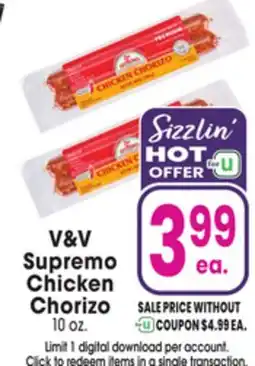 Jewel-Osco V & V Supremo Chicken Chorizo offer