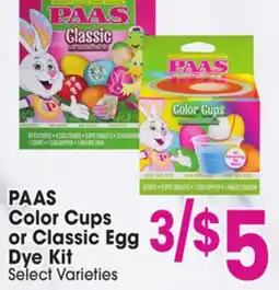 Jewel-Osco PAAS Color Cups or Classic Egg Dye Kit offer