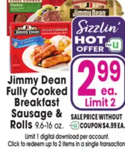 Jewel-Osco Jimmy Dean Fully Cooked Breakfast Sausage & Rolls offer