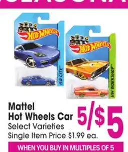 Jewel-Osco Mattel Hot Wheels Car offer