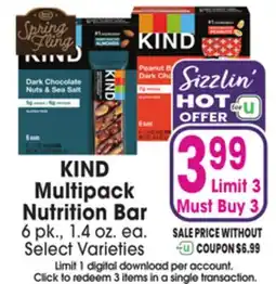 Jewel-Osco KIND Multipack Nutrition Bar offer