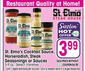 Jewel-Osco St. Elmo's Cocktail Sauce, Horseradish, Steak, Seasonings or Sauces offer