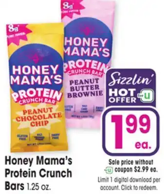 Jewel-Osco Honey Mama's Protein Crunch Bars offer