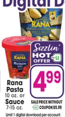 Jewel-Osco Rana Pasta 10 oz. or Sauce 7-15 oz offer