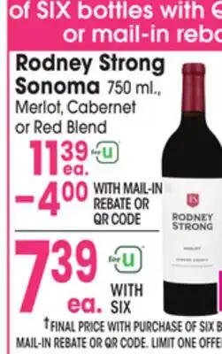 Jewel-Osco Rodney Strong Sonoma offer