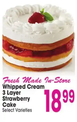 Jewel-Osco Whipped 3 Layer Strawberry Cake offer
