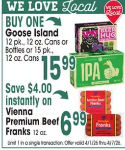 Jewel-Osco Goose Island offer