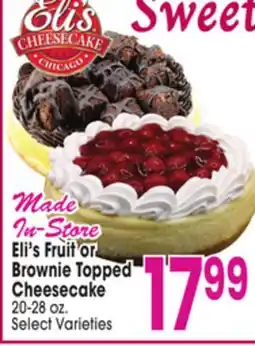 Jewel-Osco Eli's Fruit or Brownie Topped Cheesecake offer