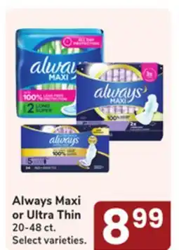 Jewel-Osco Always Maxi or Ultra Thin offer