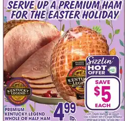 Jewel-Osco PREMIUM KENTUCKY LEGEND WHOLE OR HALF HAM offer