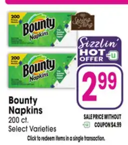 Jewel-Osco Bounty Napkins offer
