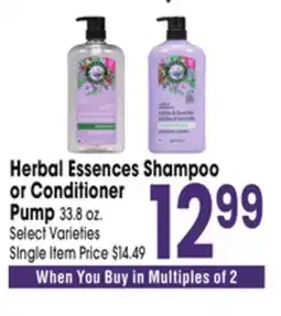 Jewel-Osco Herbal Essences Shampoo or Conditioner Pump offer
