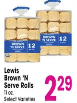Jewel-Osco Lewis Brown'N Serve Rolls offer