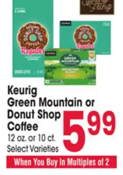 Jewel-Osco Keurig Green Mountain or Donut Shop Coffee offer