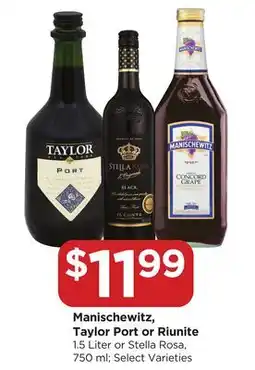Food 4 Less Manischewitz, Taylor Port or Riunite offer