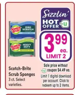 Jewel-Osco Scotch-Brite Scrub Sponges offer