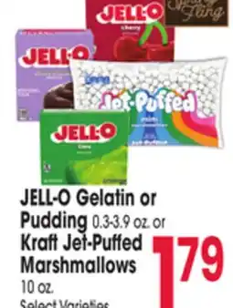 Jewel-Osco Jell-O Gelatin or Pudding, 0.3-3.9 oz or Kraft Jet-Puffed Marshmallows, 10 oz offer