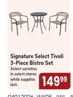 Jewel-Osco Signature Select Tivoli 3-Piece Bistro Set offer