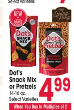 Jewel-Osco Dot's Snack Mix or Pretzels offer