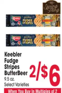 Jewel-Osco Keebler Fudge Stripes ButterBeer offer