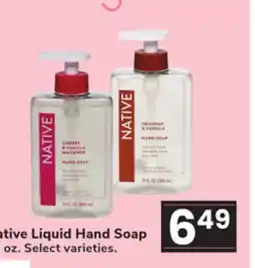 Jewel-Osco Native Liquid Hand Soap offer