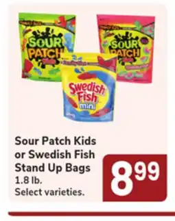 Jewel-Osco Sour Patch Kids or Swedish Fish Stand Up Bags offer