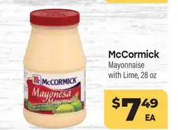 Tony’s Fresh Market McCormick Mayonnaise with Lime offer