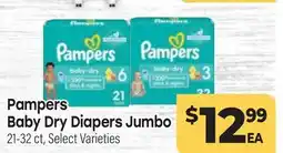 Tony’s Fresh Market Pampers Baby Dry Diapers Jumbo offer