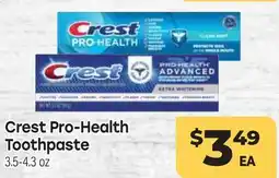 Tony’s Fresh Market Crest Pro-Health Toothpaste offer