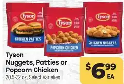 Tony’s Fresh Market Tyson Nuggets, Patties or Popcorn Chicken offer
