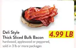 Fresh Thyme Deli Style Thick Sliced Bulk Bacon offer