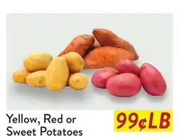 Fresh Thyme Yellow, Red or Sweet Potatoes offer