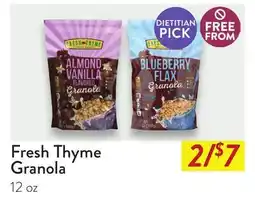 Fresh Thyme Fresh Thyme Granola offer
