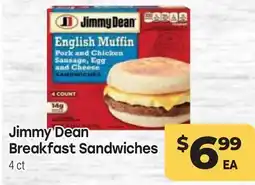 Tony’s Fresh Market Jimmy Dean Breakfast Sandwiches offer